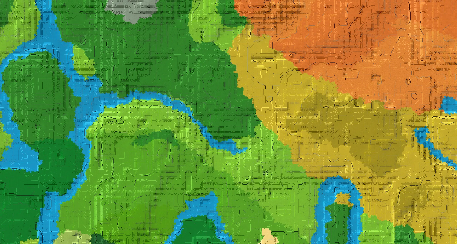 Seed map — Forest Start with Trial Chambers at 0, 0 (Seed -8710102596068278335)