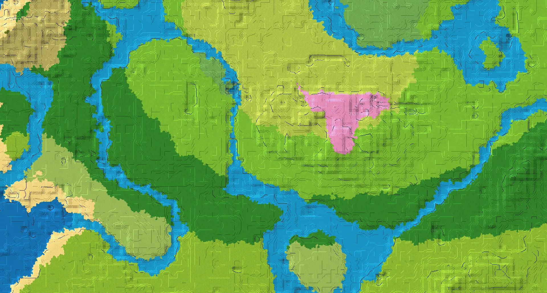 Seed map — 2 Villages near a Cherry Grove Start with Trial Chambers