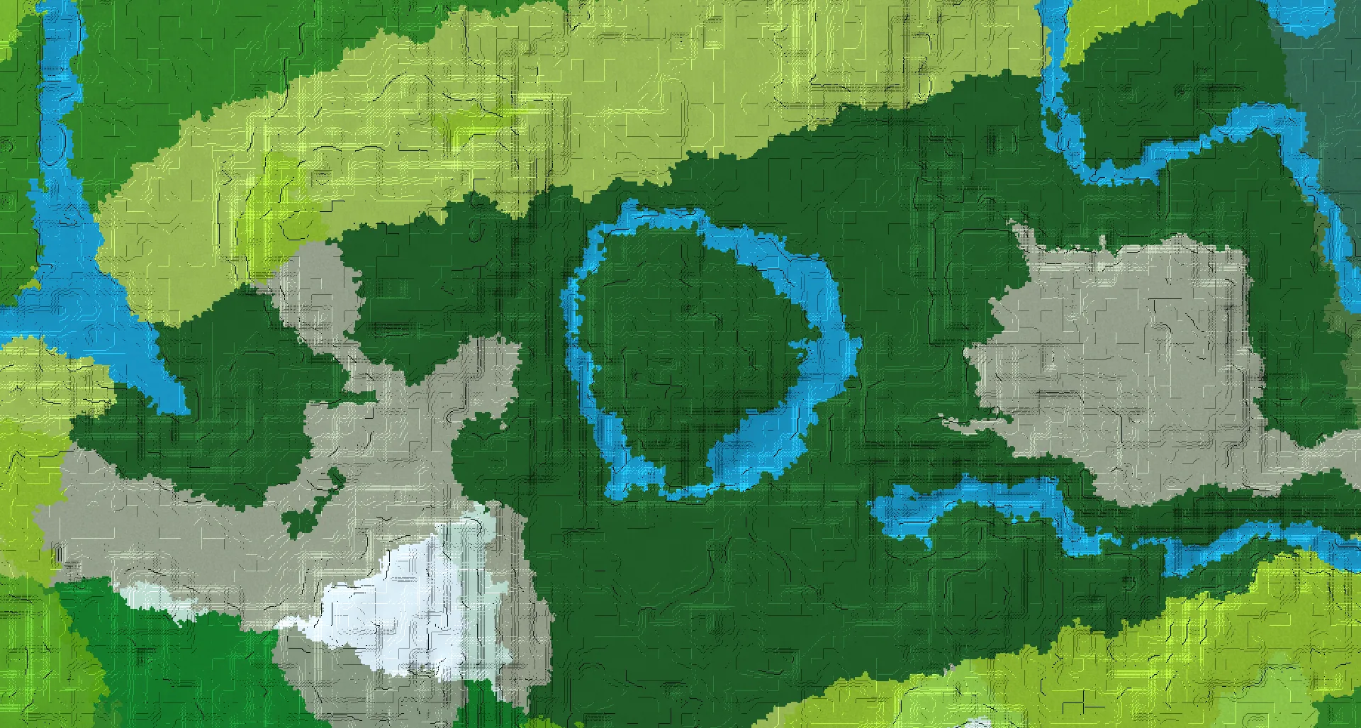 Seed map — A rare woodland mansion generated entirely on a lonely forest island