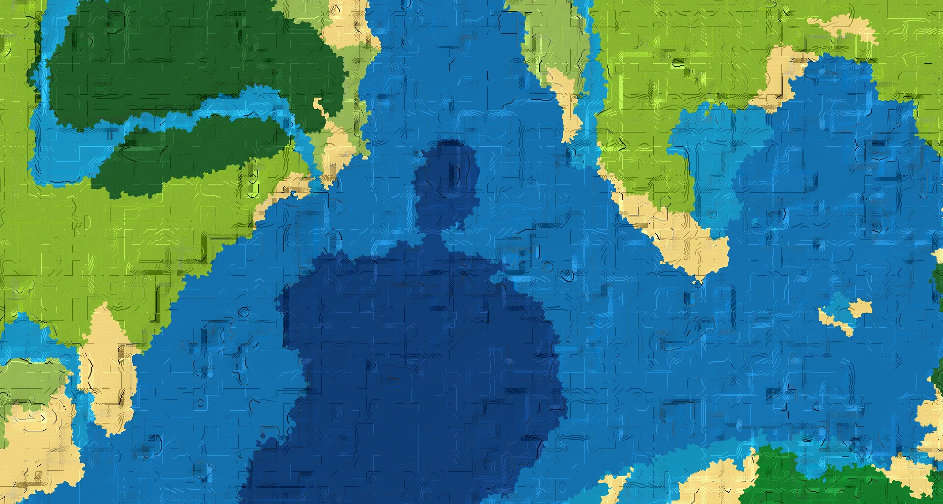 Seed map — Ocean Monument Southeast of a Dark Forest Start