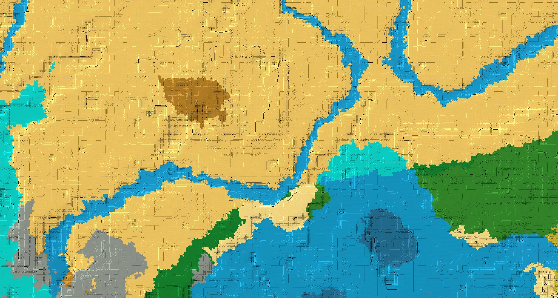 Seed map — Desert Start with Desert Temple at -112, -144