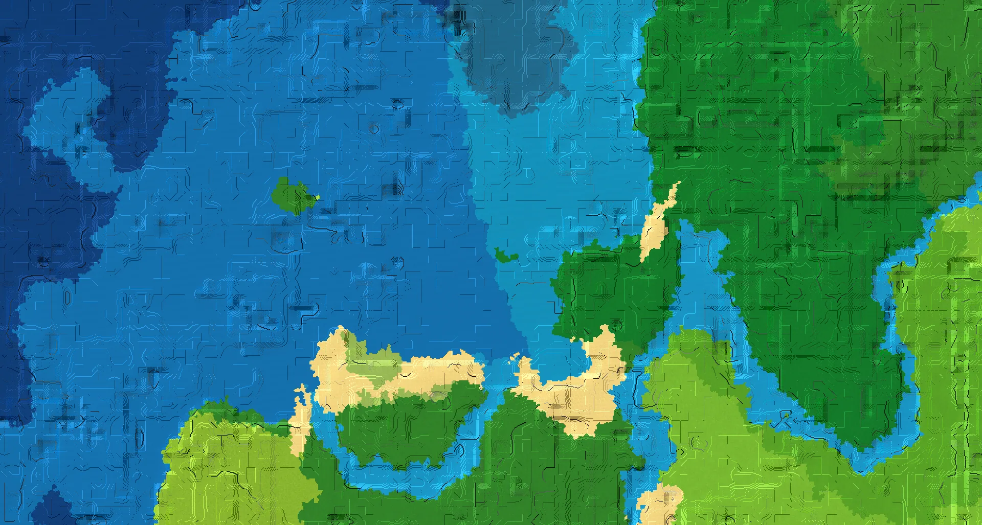 Seed map — Ocean Ruins Northwest of a Sparse Jungle Start with Ruined Portal