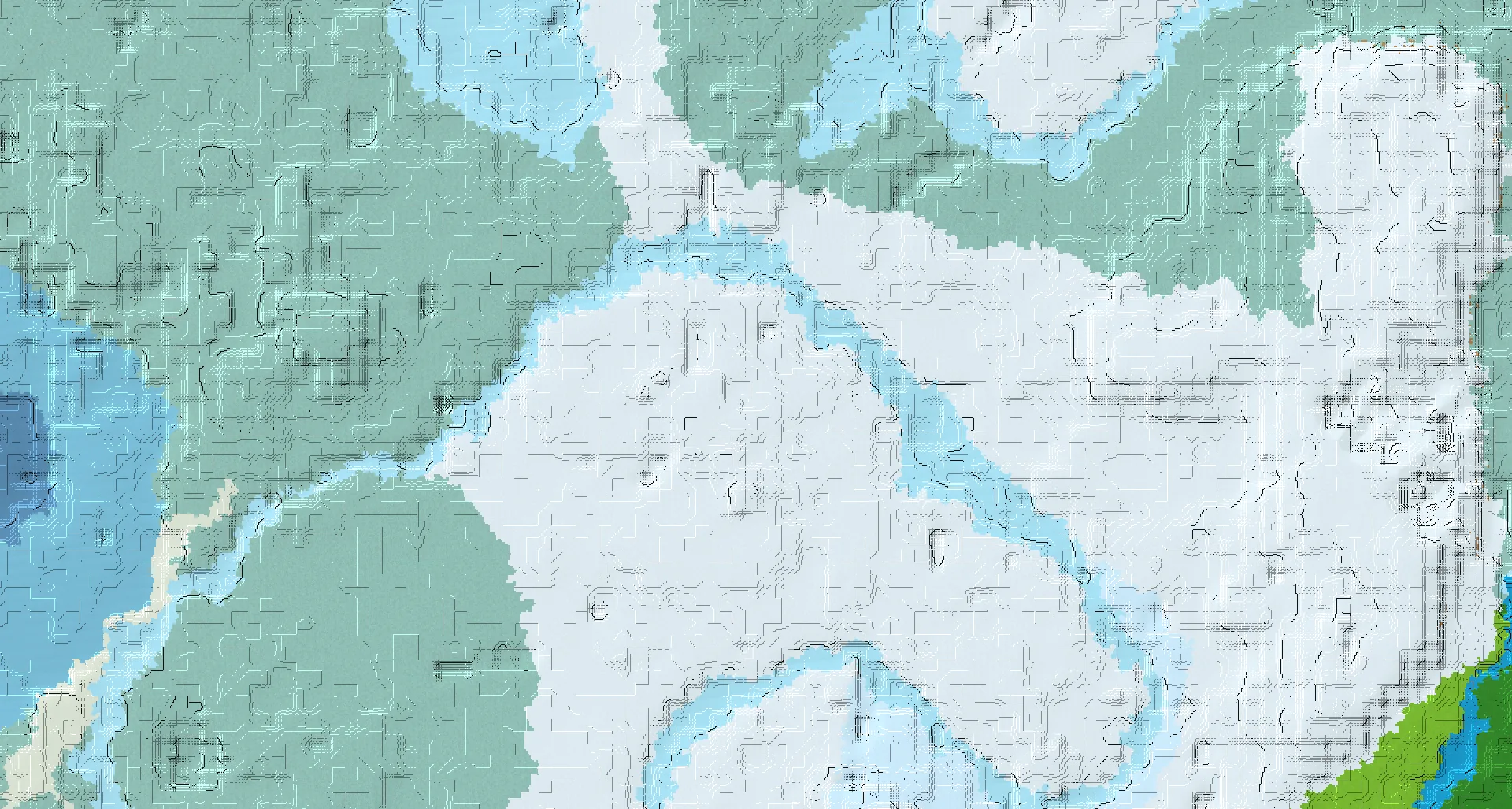 Seed map — 2 Villages near a Snowy Taiga Start