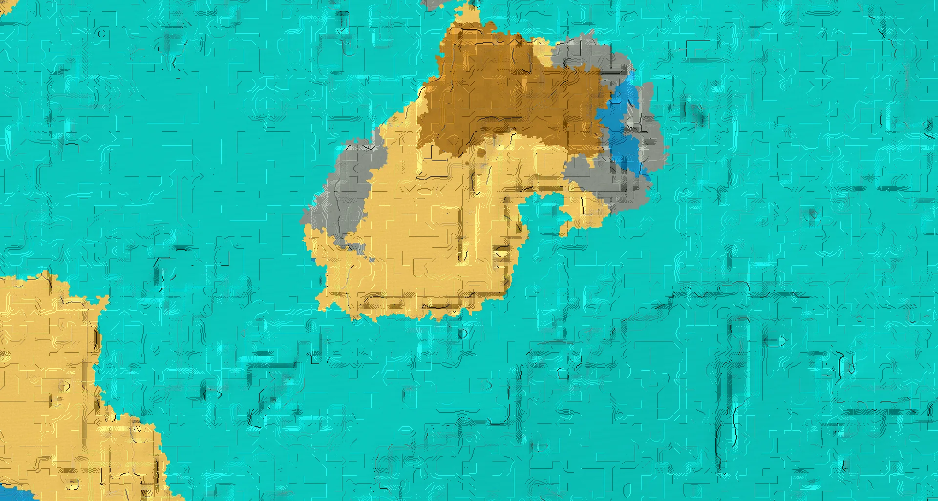 Seed map — Ocean-focused Desert Start with a Village at 32, -912
