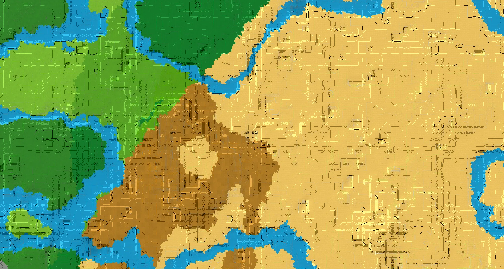 Seed map — Underground lush cave desert village