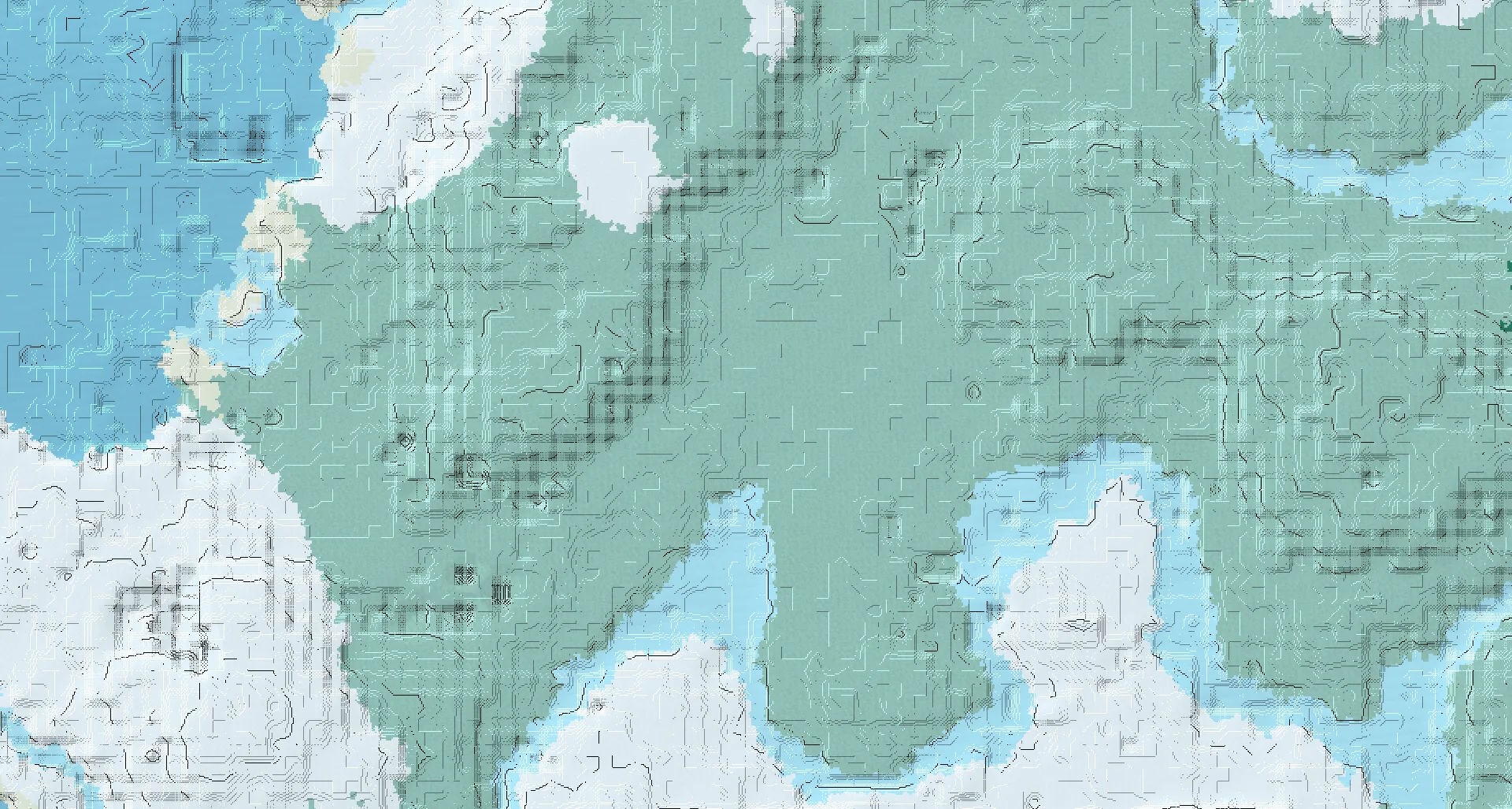 Seed map — Igloo Northeast of a Snowy Taiga Start with Ruined Portal