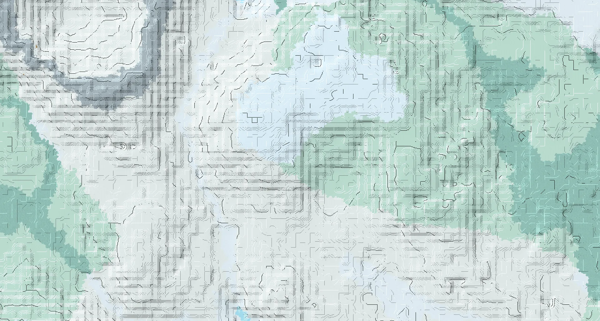 Seed map — Snowy Slopes Start and an Ancient City Route with Ruined Portal