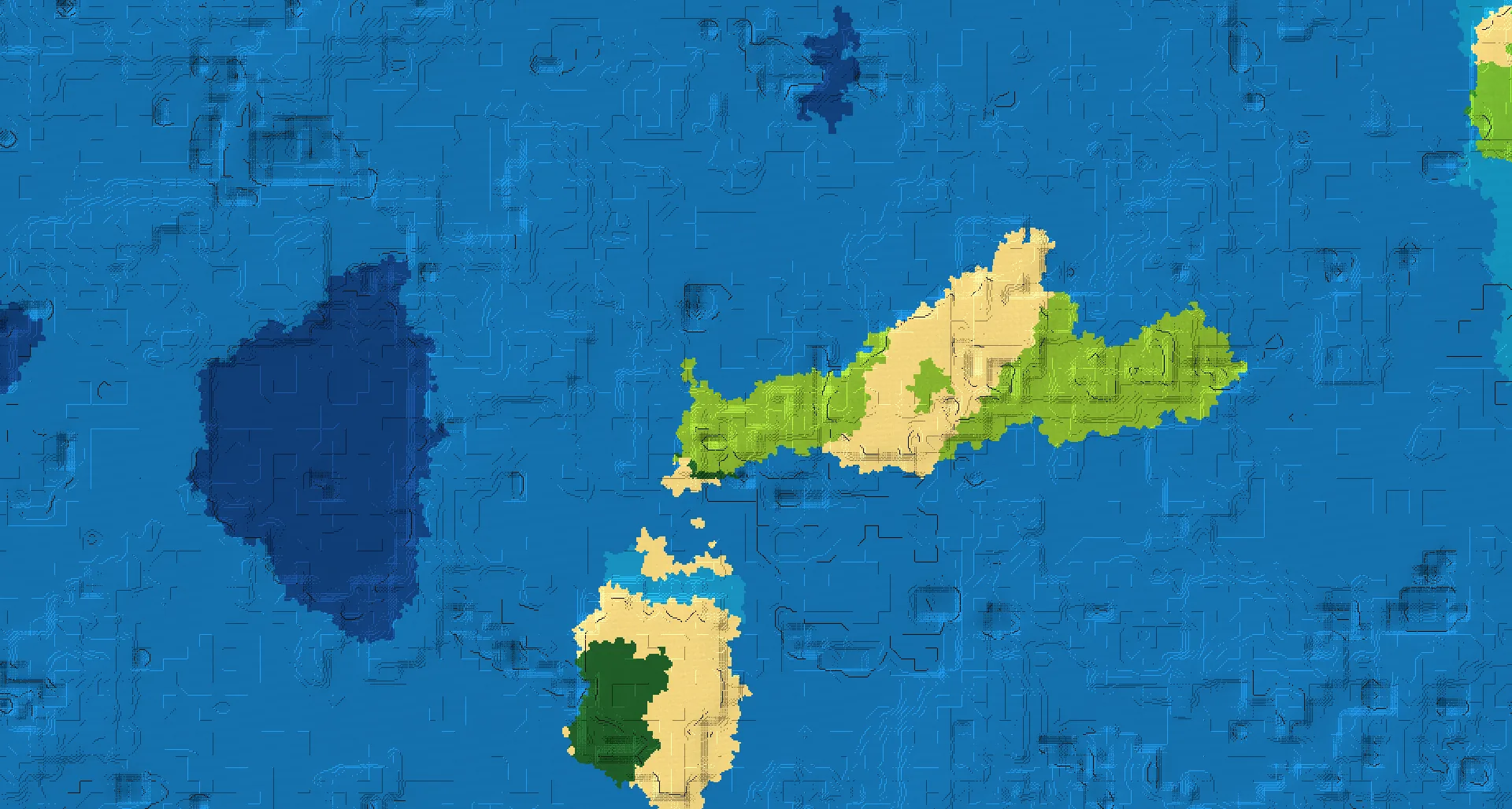 Seed map — Ocean-focused Start in Birch Forest with Trial Chambers