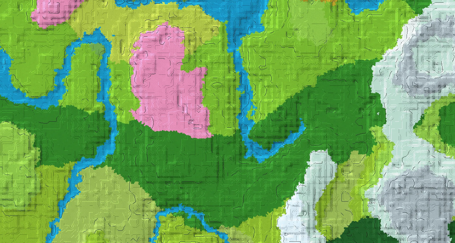 Seed map — Cherry Grove Routes from Sunflower Plains with Village