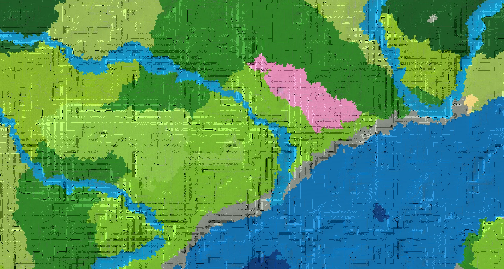 Seed map — Cherry Grove and Village from Dripstone Caves at 16, 272