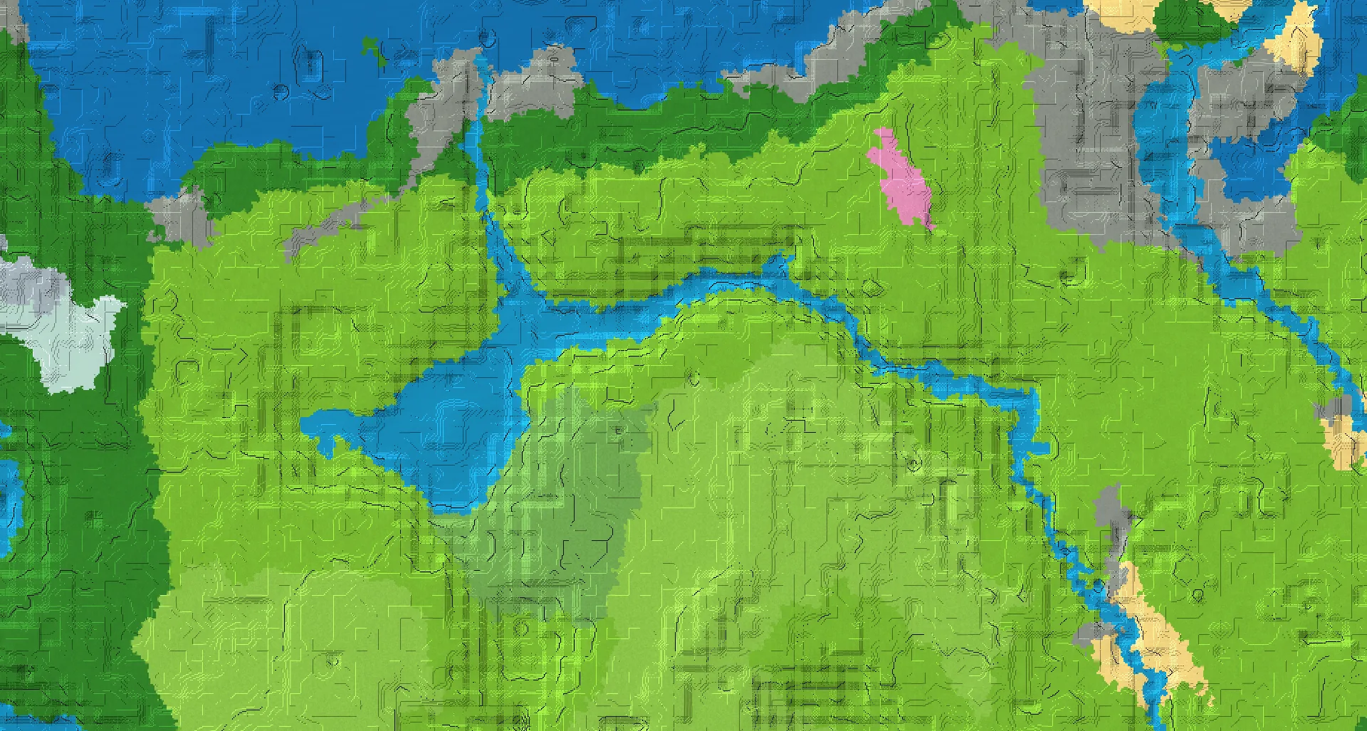Seed map — Cherry Grove and Village from Plains with Ocean Monument