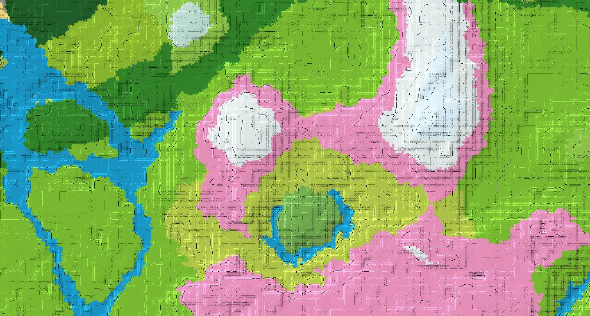 Seed map — Flower forest semi-island surrounded by cherry groves