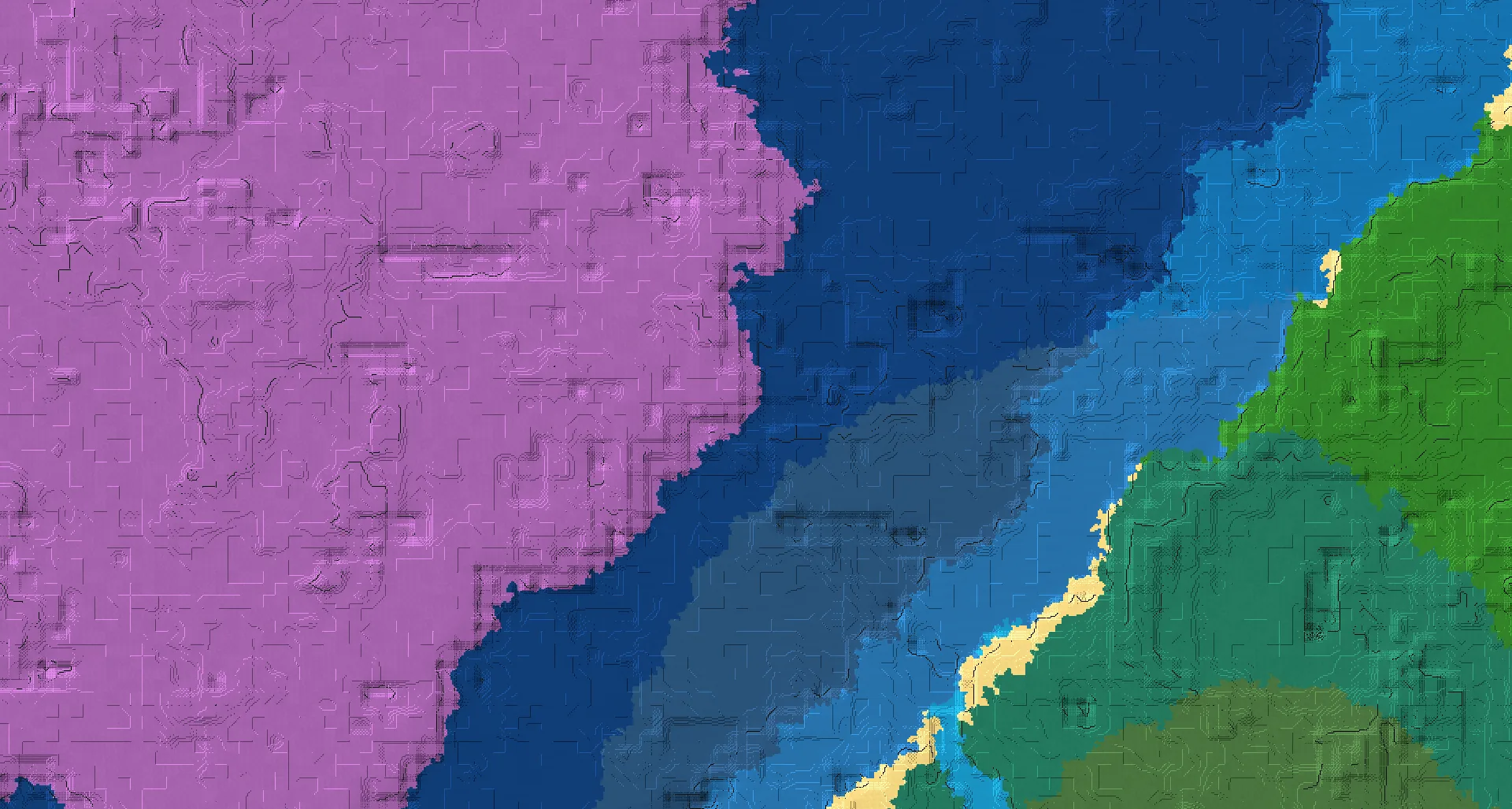 Seed map — Mushroom fields shore and Submerged ocean portal