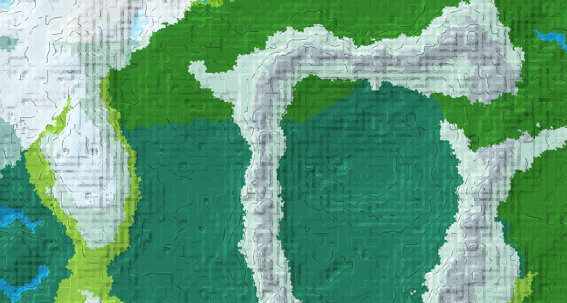 Seed map — Taiga Lake Village inside a Mountain Basin