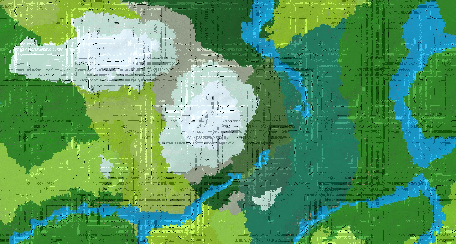 Seed map — Frozen Peaks West of a Dripstone Caves Start with Trial Chambers
