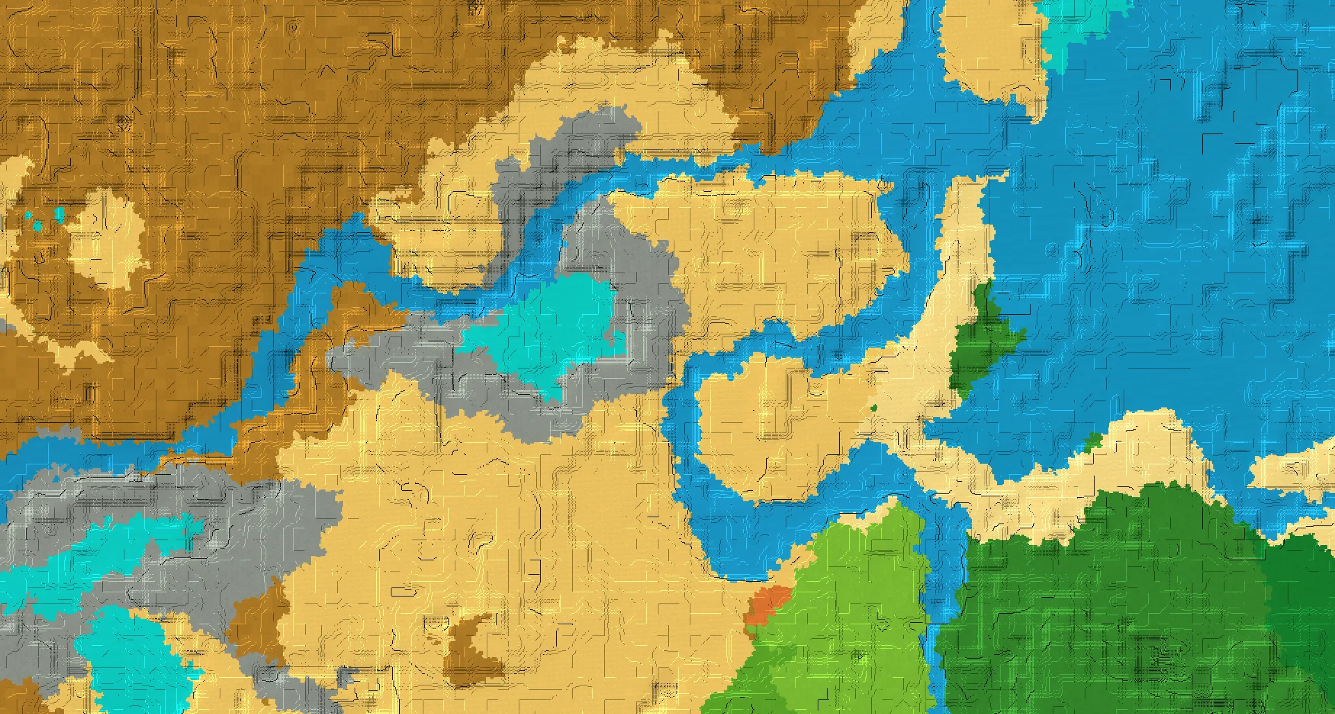Seed map — 2 Villages near a Desert Start with Trial Chambers