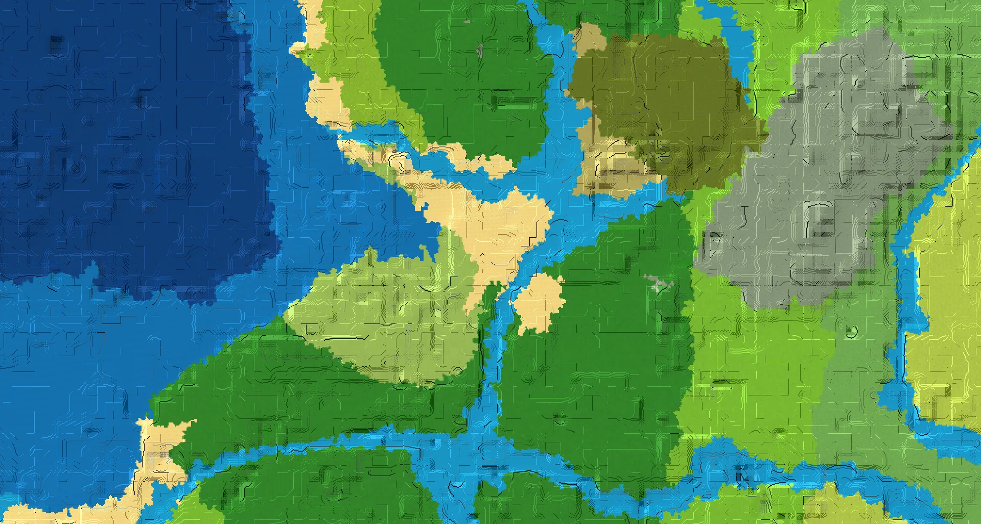 Seed map — Buried Treasure Northeast of a Old Growth Birch Forest Start