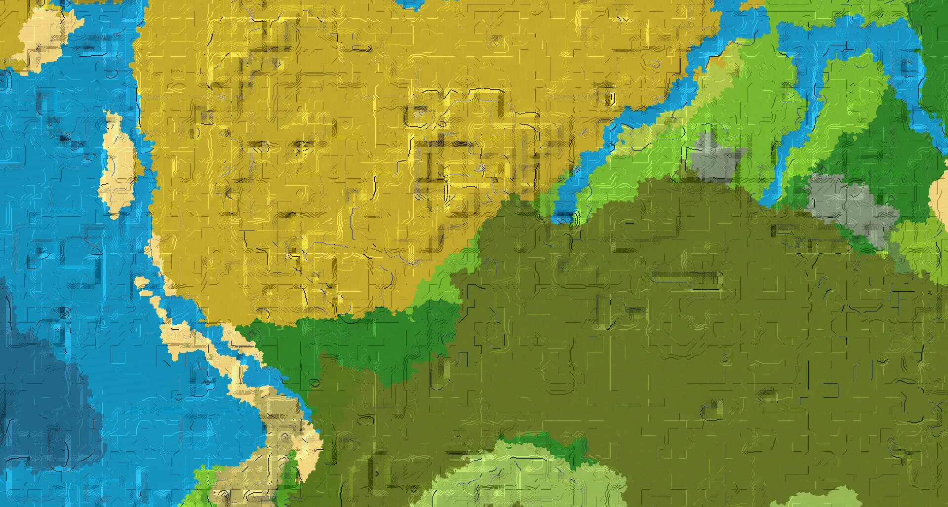 Seed map — Village and Swamp Hut from Plains with Ruined Portal