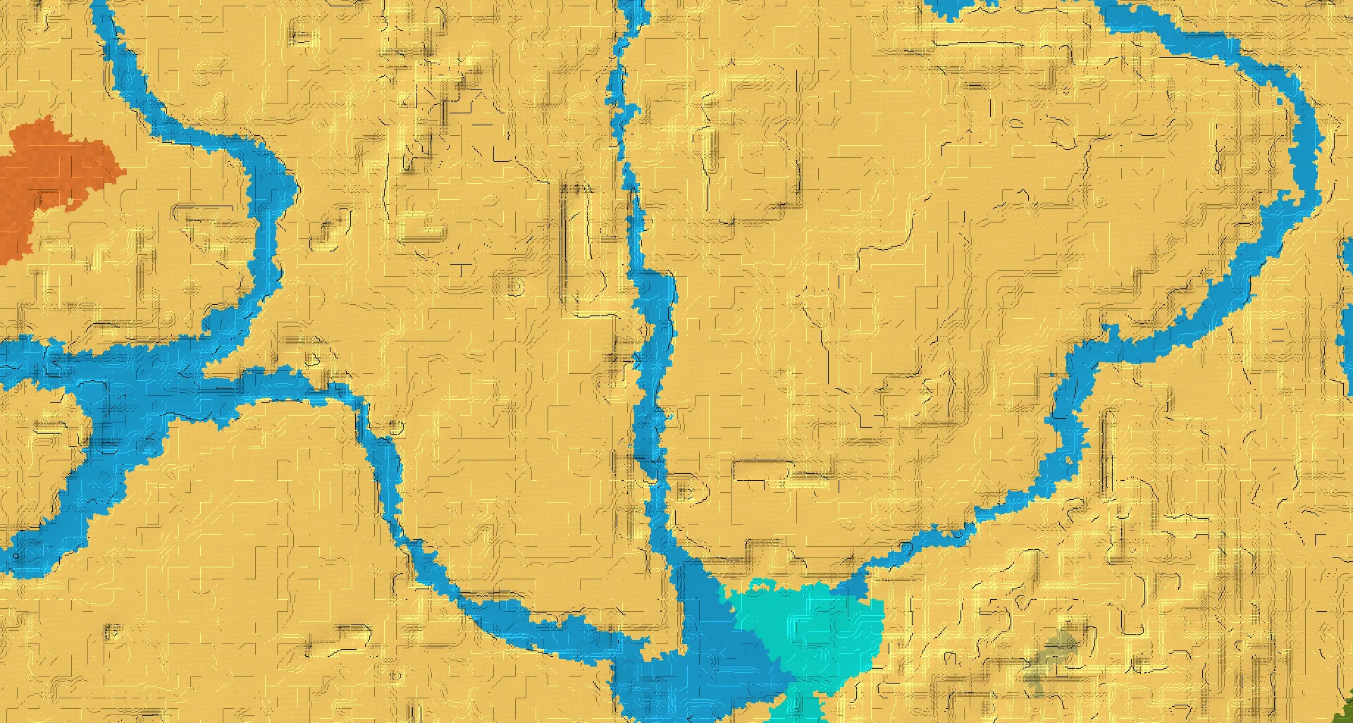 Seed map — Desert Temple Southwest of the Desert Start