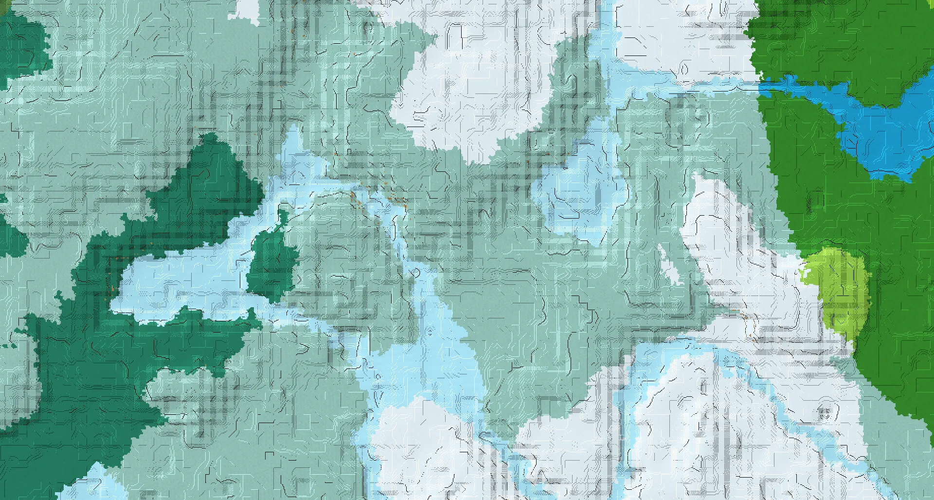 Seed map — Village and Ruined Portal from Snowy Taiga with Igloo