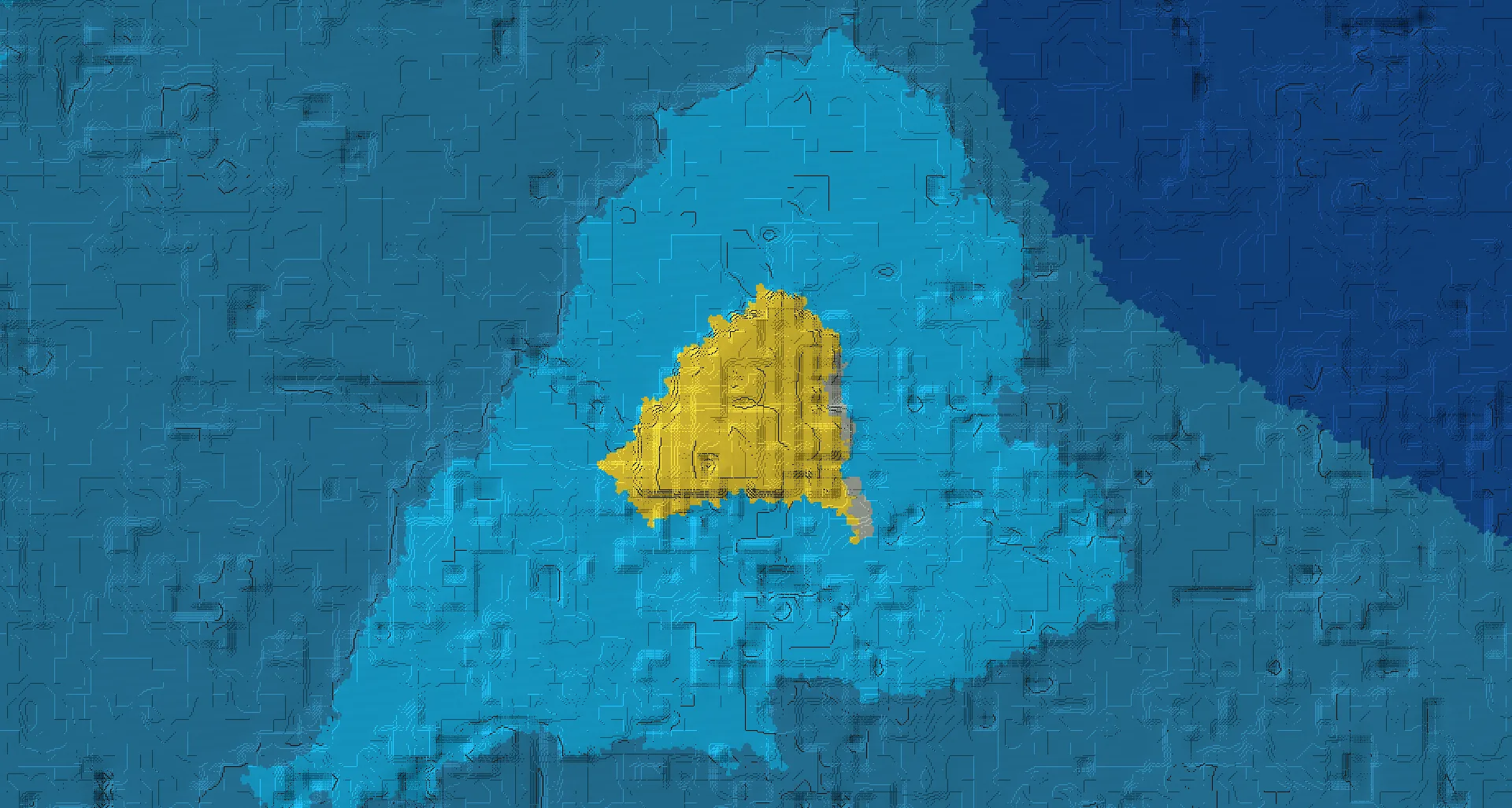Seed map — Cube island village