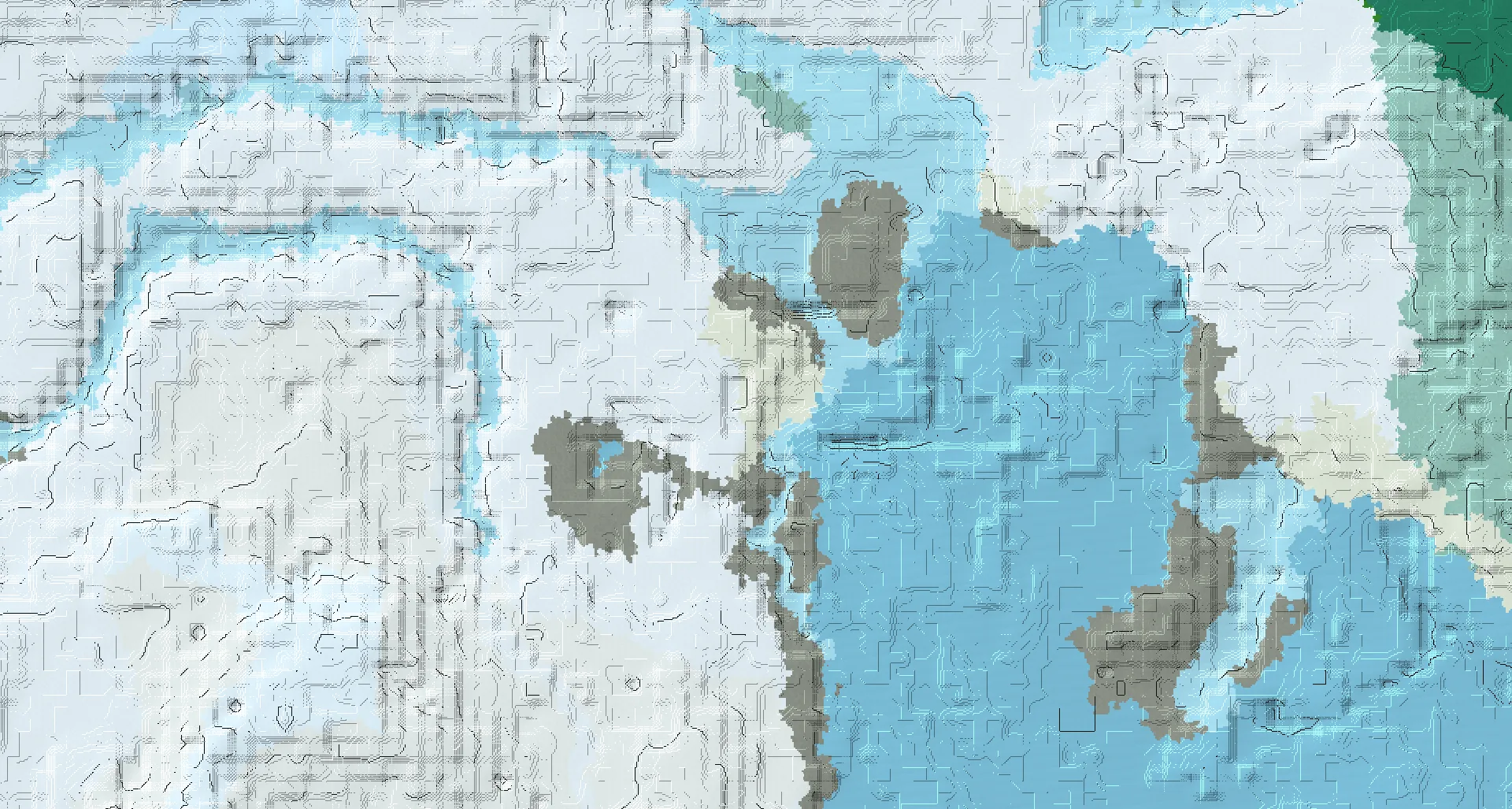 Seed map — Mineshaft Northeast of a Snowy Plains Start