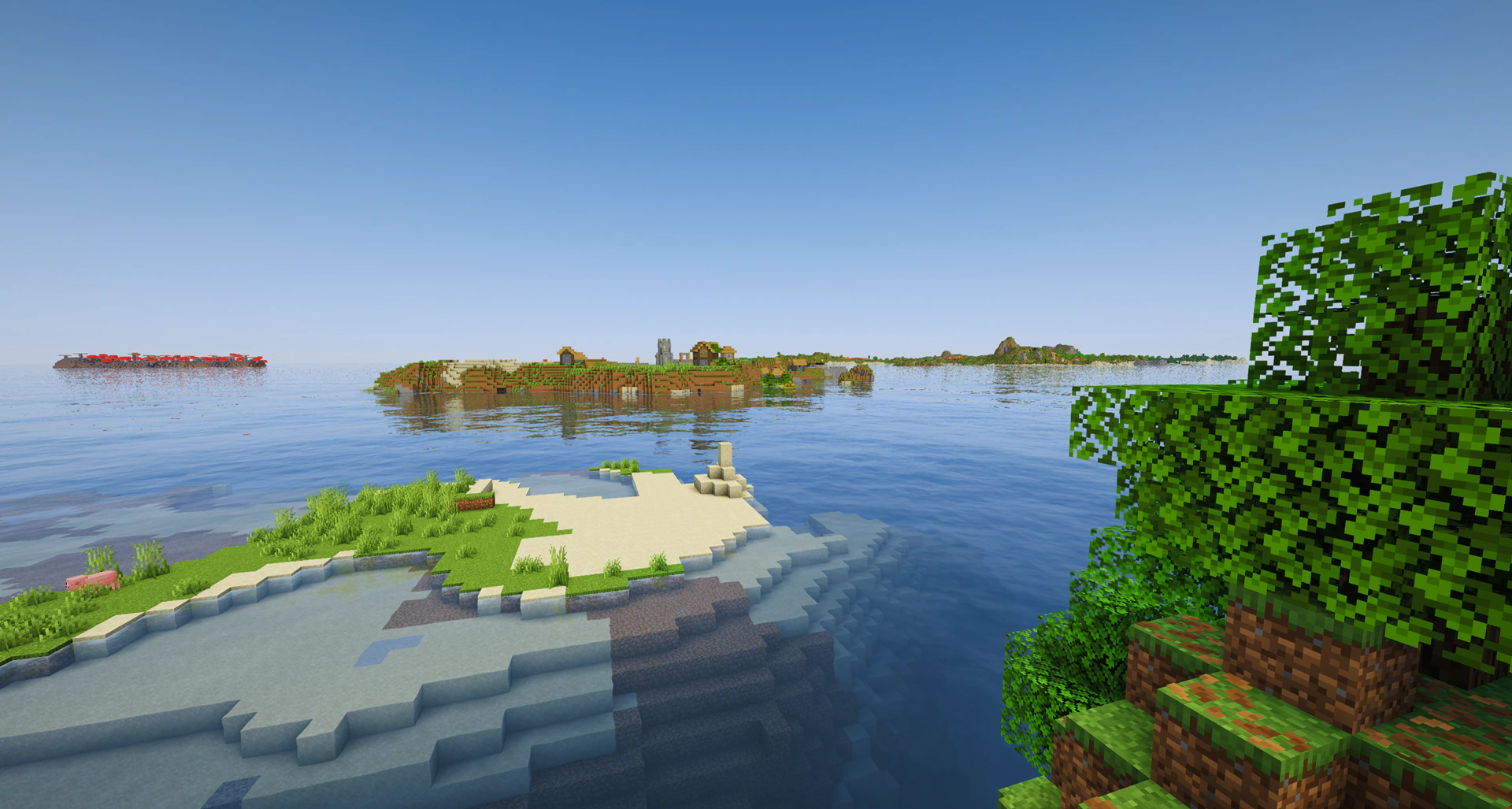Survival island village at spawn