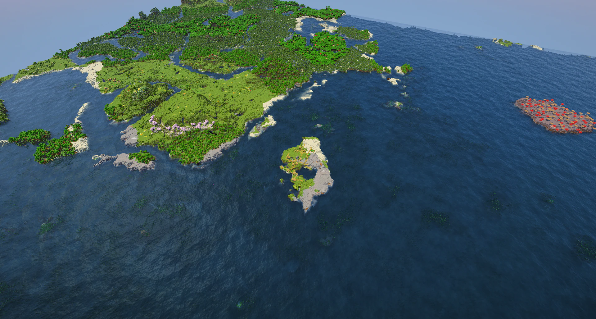 Survival island village at spawn