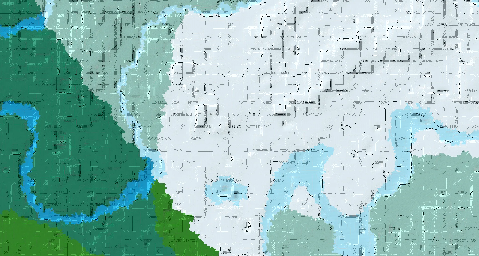 Seed map — Snowy Plains Start with Trial Chambers at -8, -8