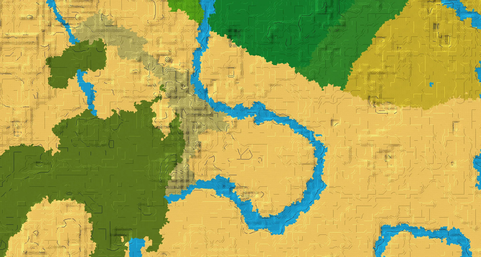 Seed map — Desert Temple and Ruined Portal from Windswept Savanna