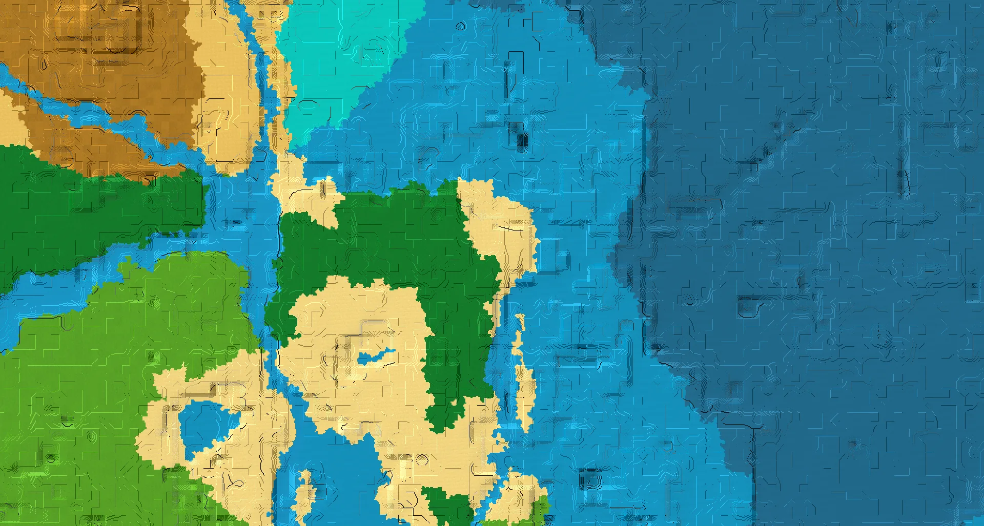 Seed map — Beach At the same X/Z position as a Jungle Start