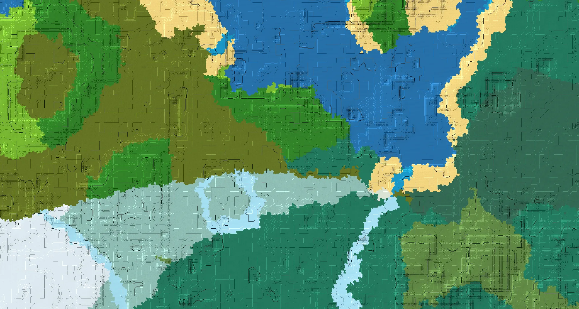 Seed map — Village and Swamp Hut from Forest