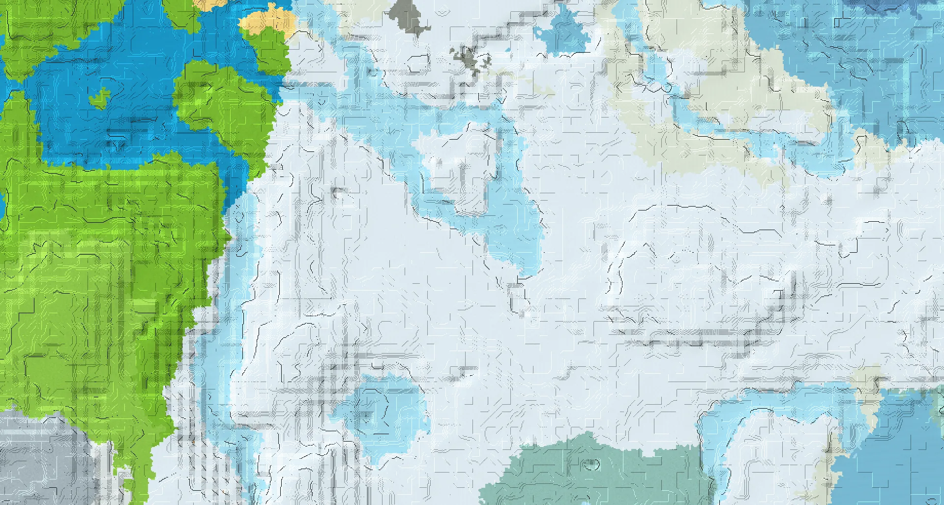 Seed map — Snowy Plains Village and Pillager Outpost