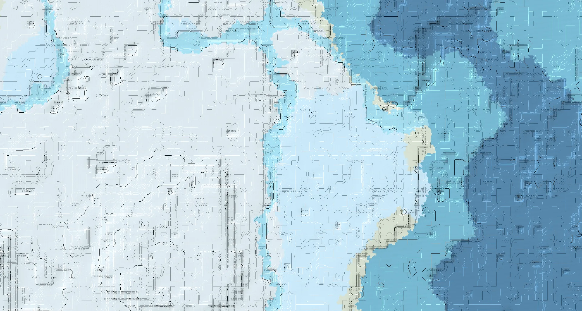 Seed map — Ice Spikes East of a Snowy Plains Start