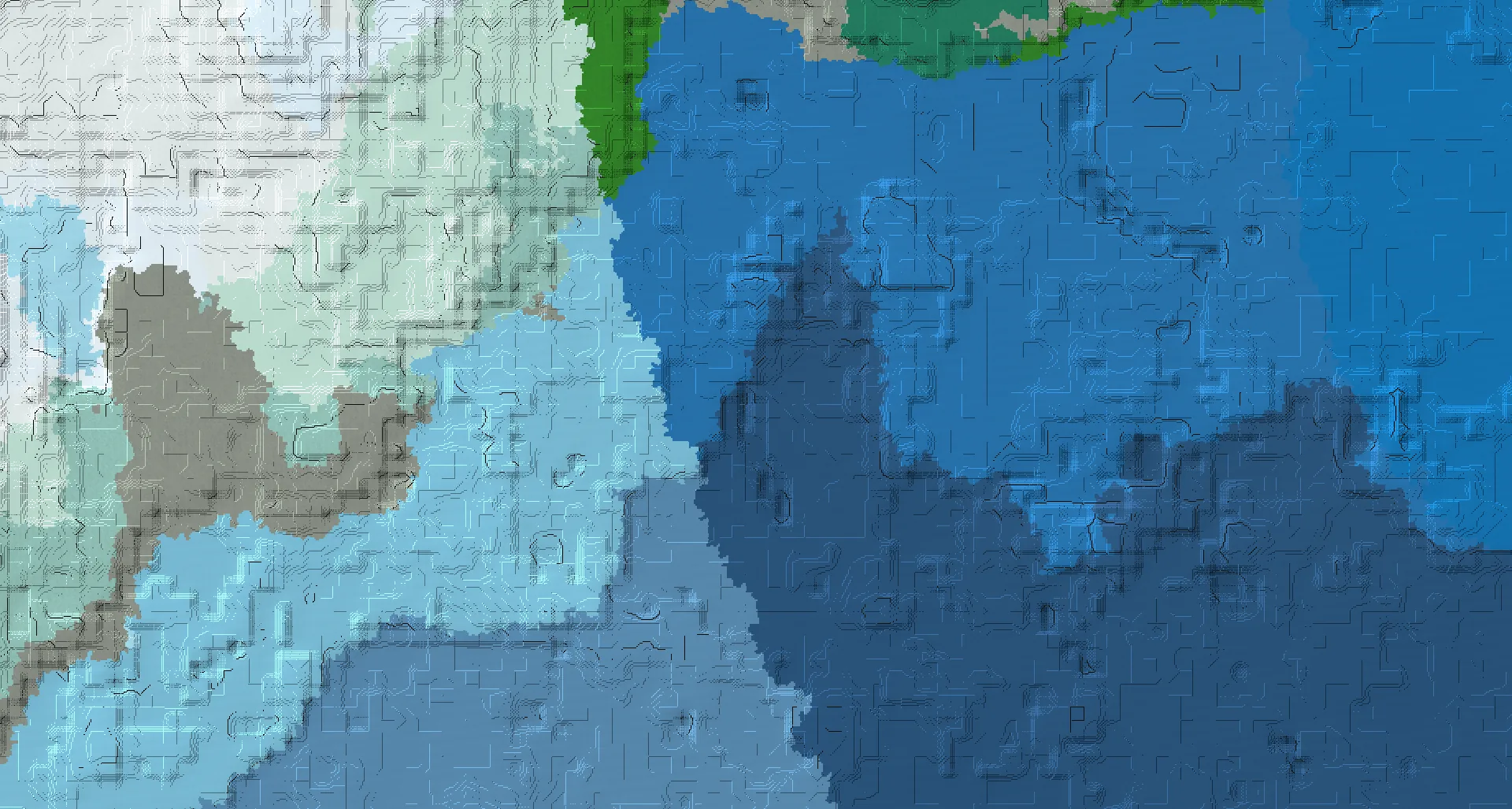 Seed map — Ocean Monument South of a Taiga Start
