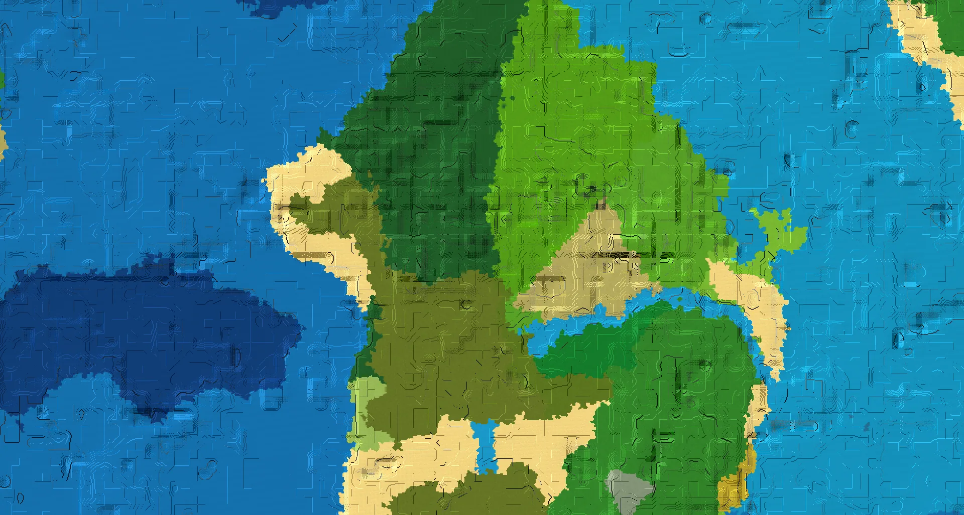 Seed map — A swamp hut generated directly on top of a large woodland mansion at jungle spawn
