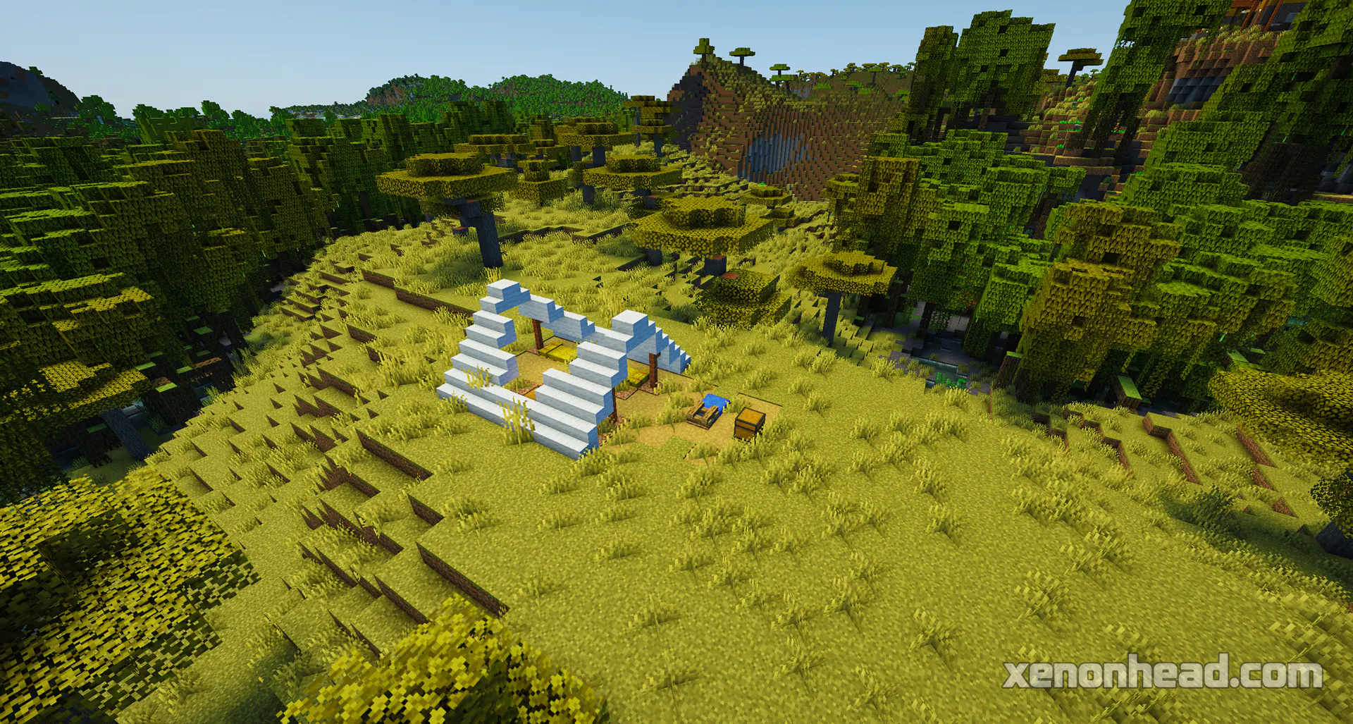Savanna village in sulfur cave
