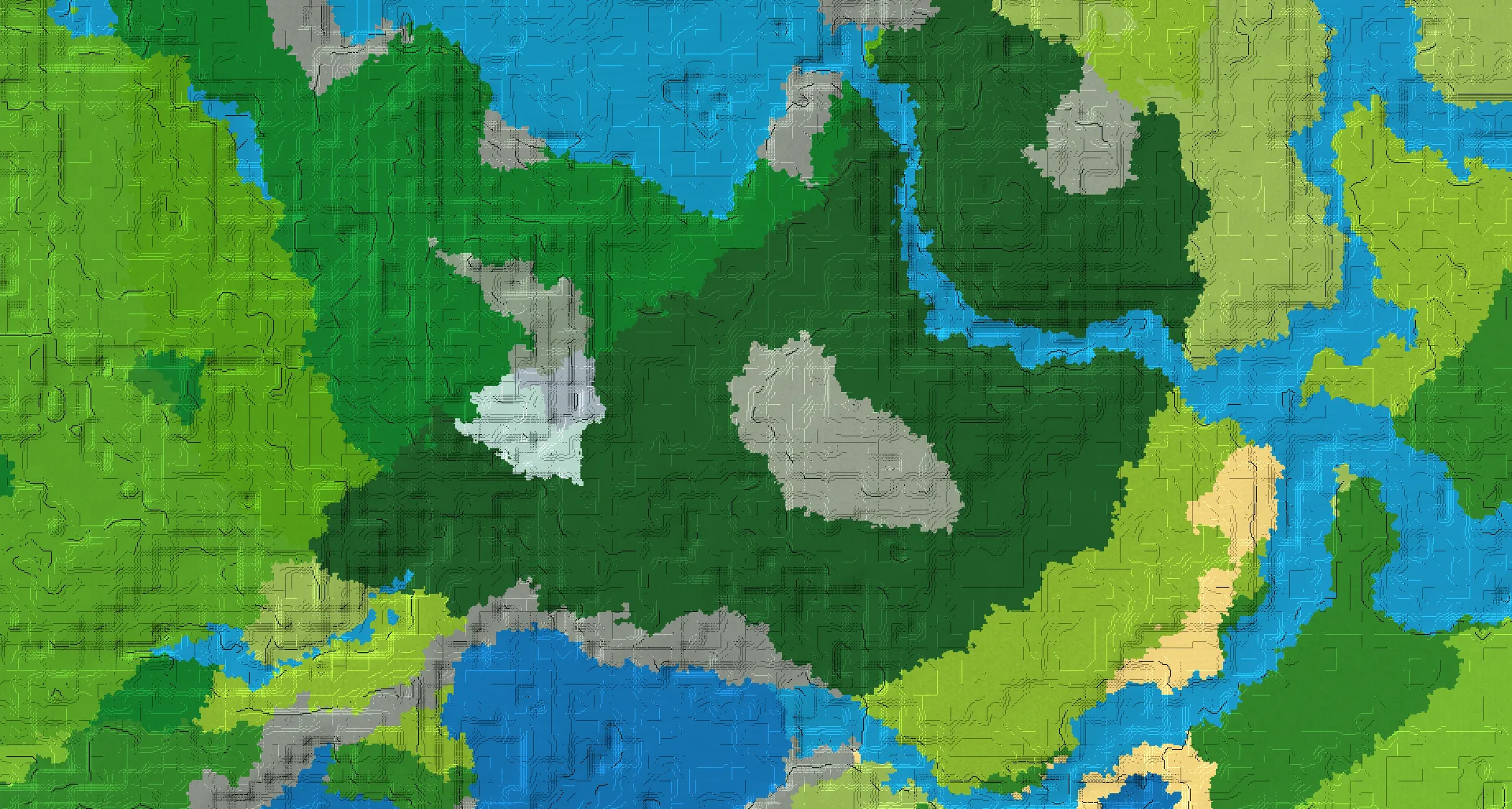 Seed map — Woodland Mansion and Pale Garden from Jungle