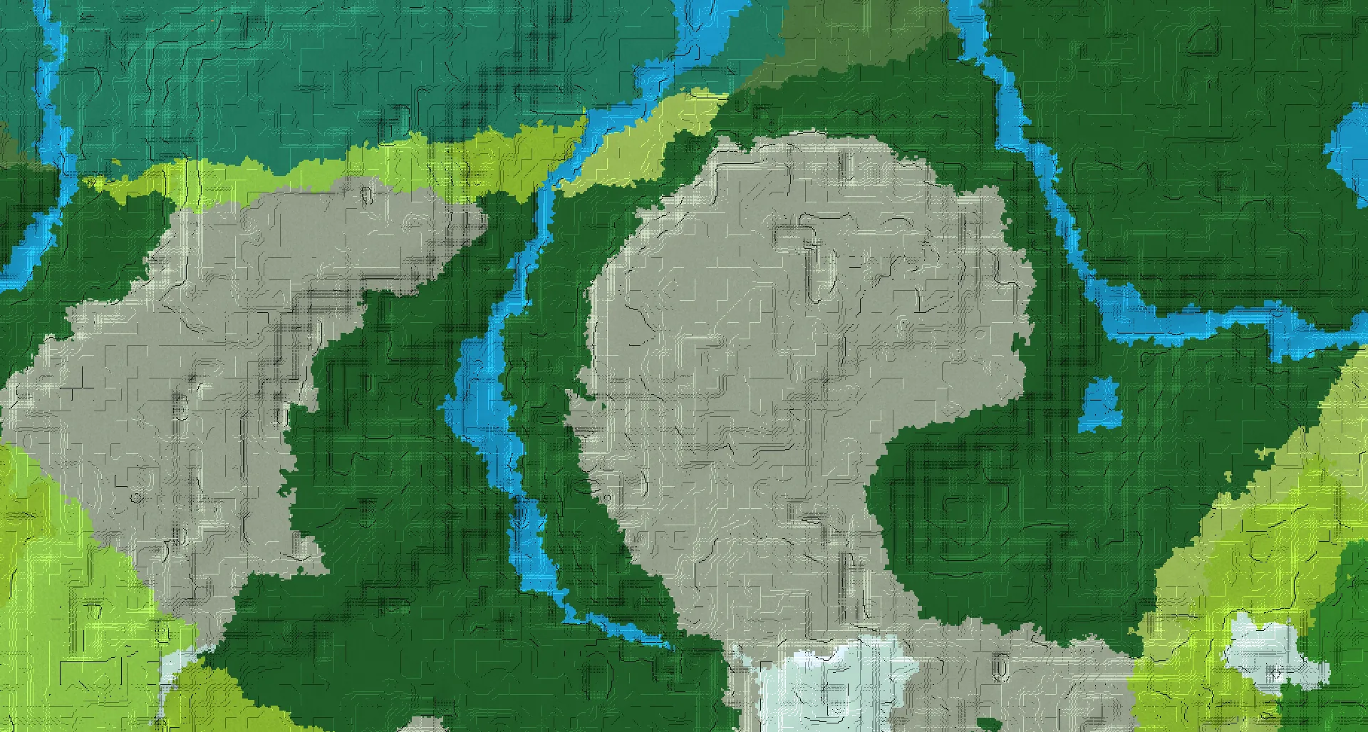 Seed map — Woodland Mansion and Pale Garden from Taiga