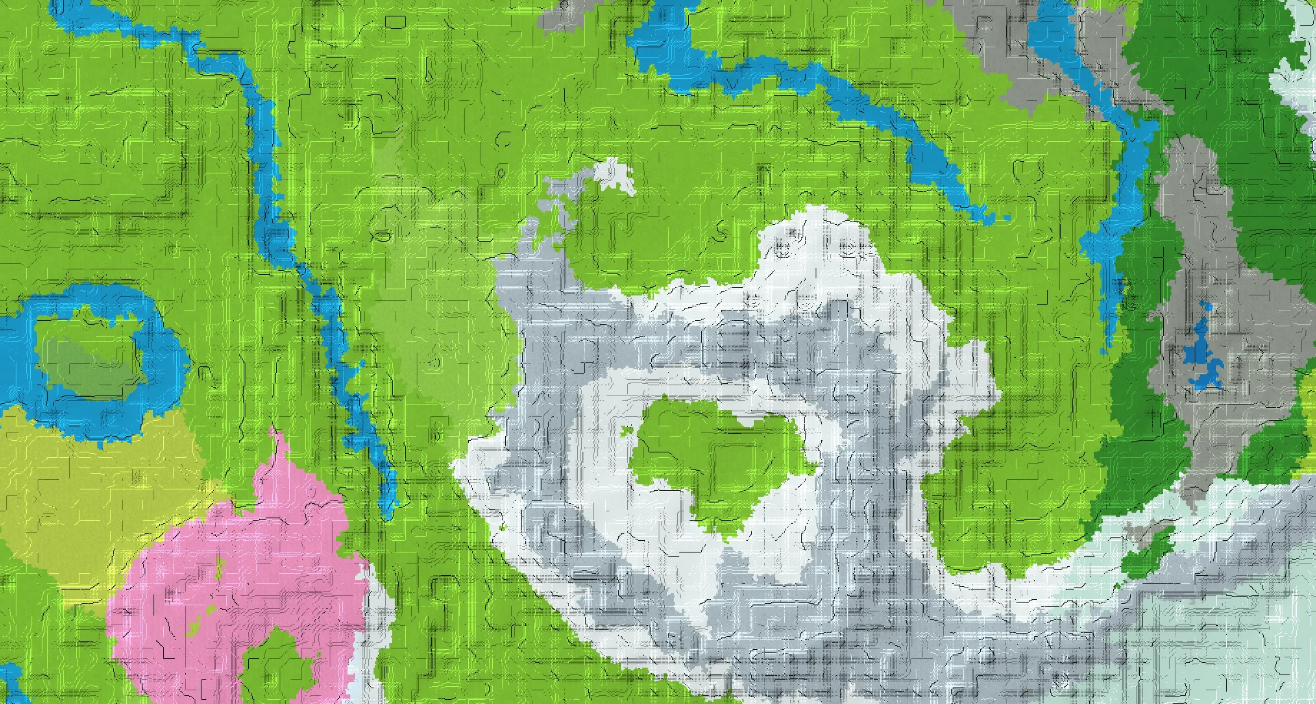 Seed map — Two villages near an outpost and ocean monument