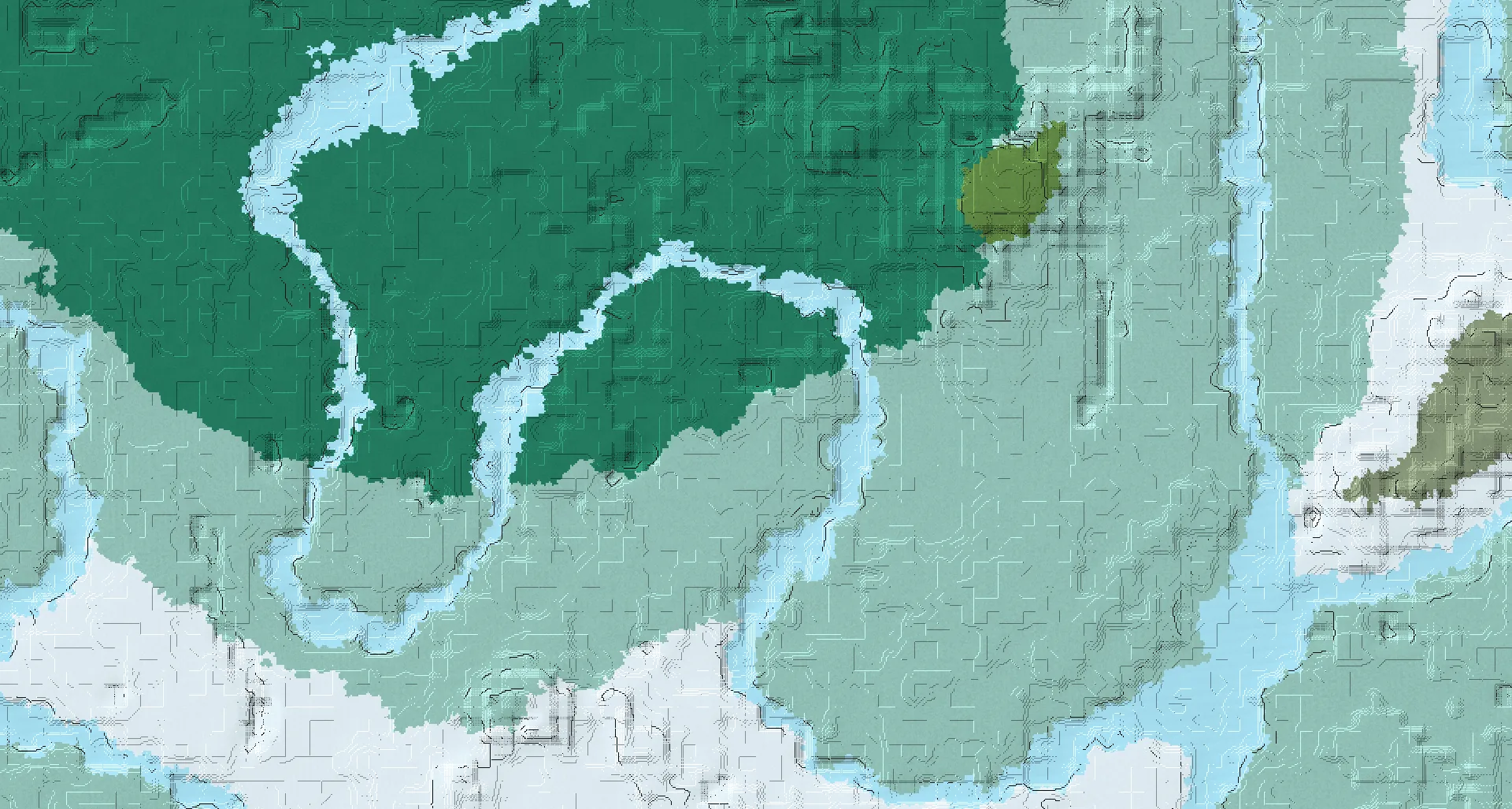 Seed map — Village and Lush Caves from Taiga