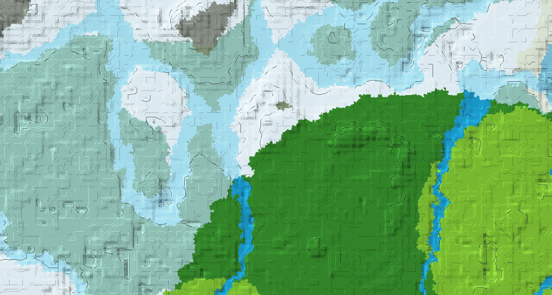 Seed map — Mesa and desert and oasis layout