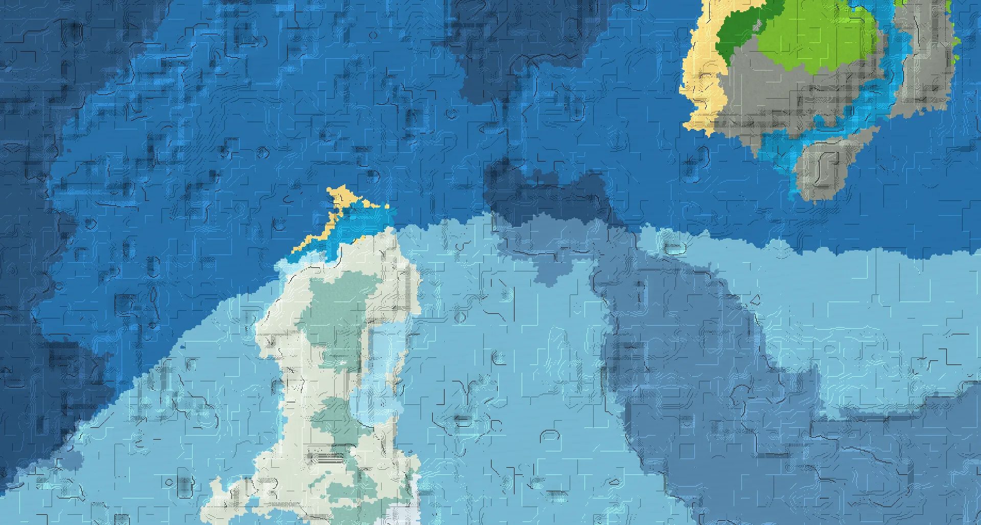Seed map — Snowy Beach Ocean Start with a Shipwreck