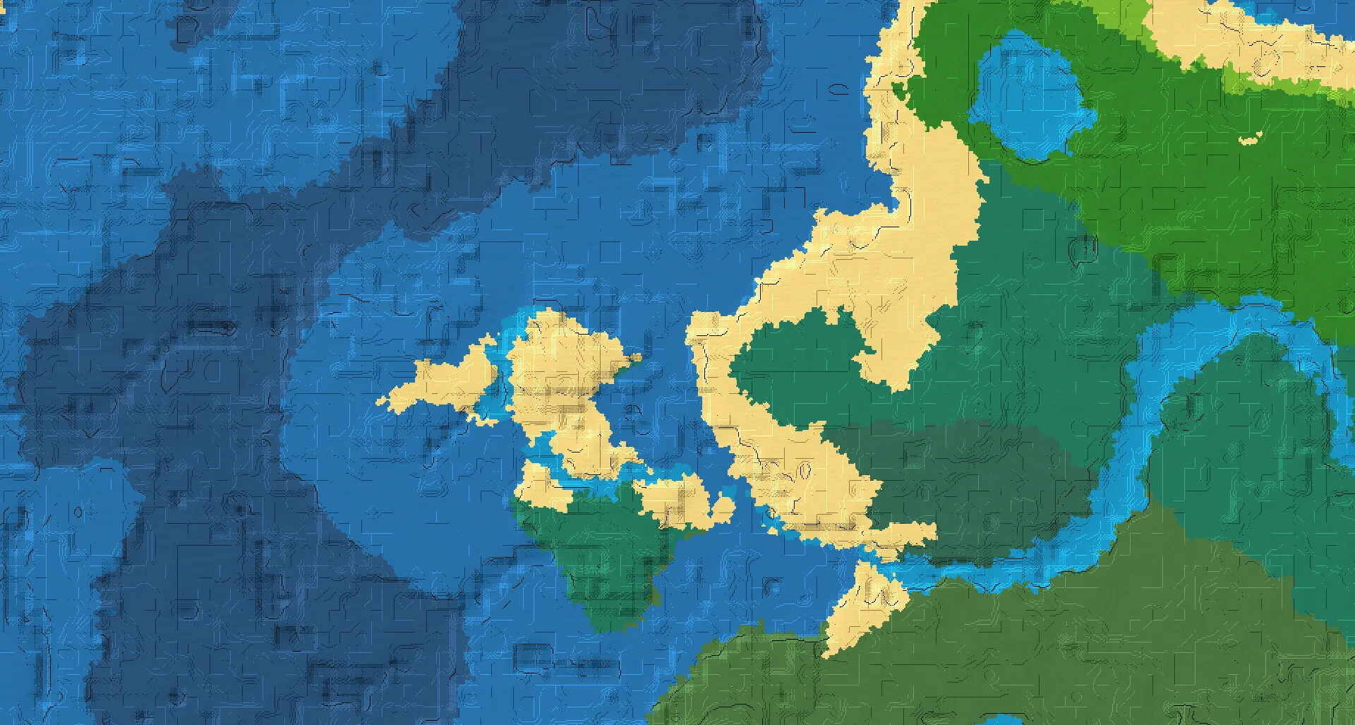 Seed map — Cold Ocean West of a Taiga Start with Trial Chambers