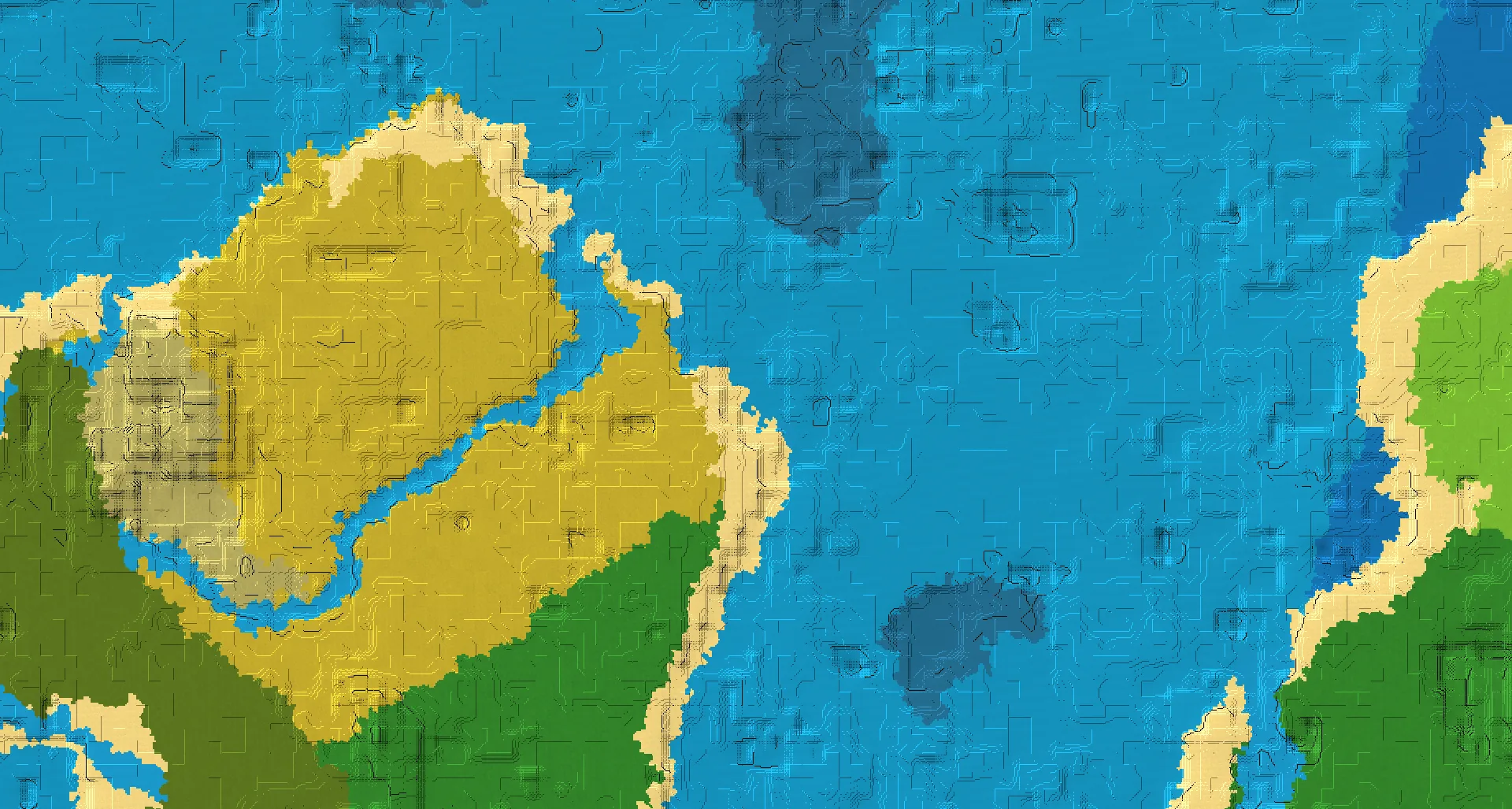 Seed map — Lukewarm Ocean Northeast of a Savanna Start with Trial Chambers