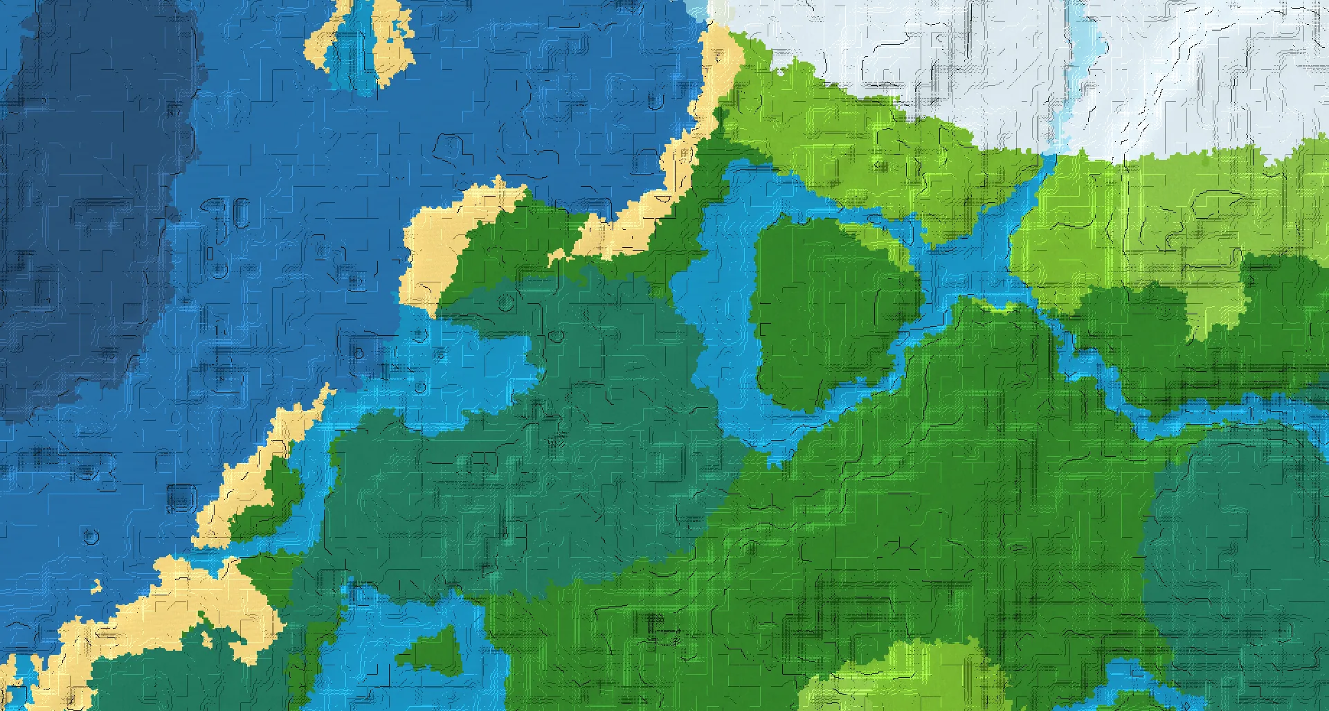 Seed map — Taiga village and Ruined portal with Igloo