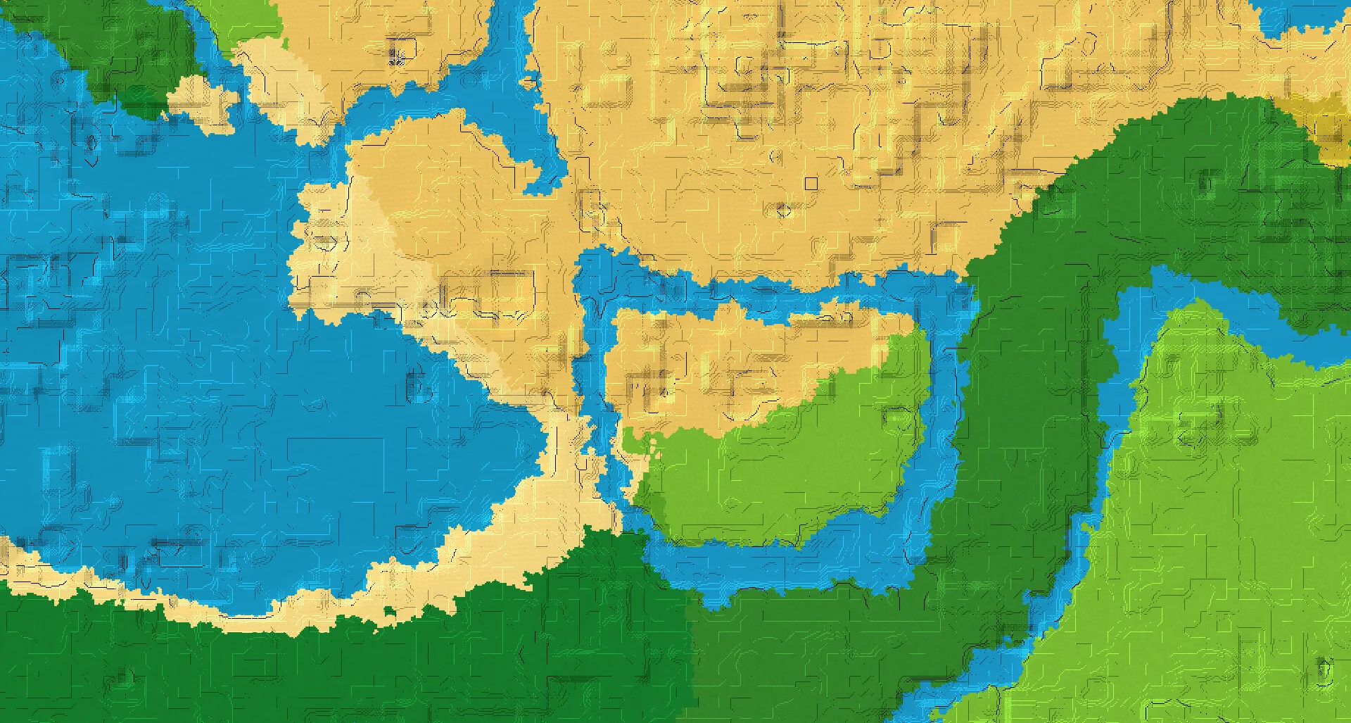 Seed map — Desert Temple and Ruined Portal from Jungle
