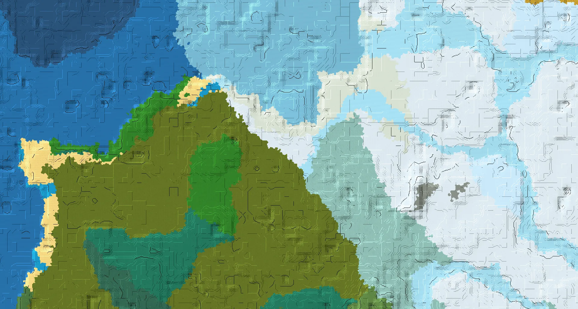 Seed map — Snowy village and Swamp hut