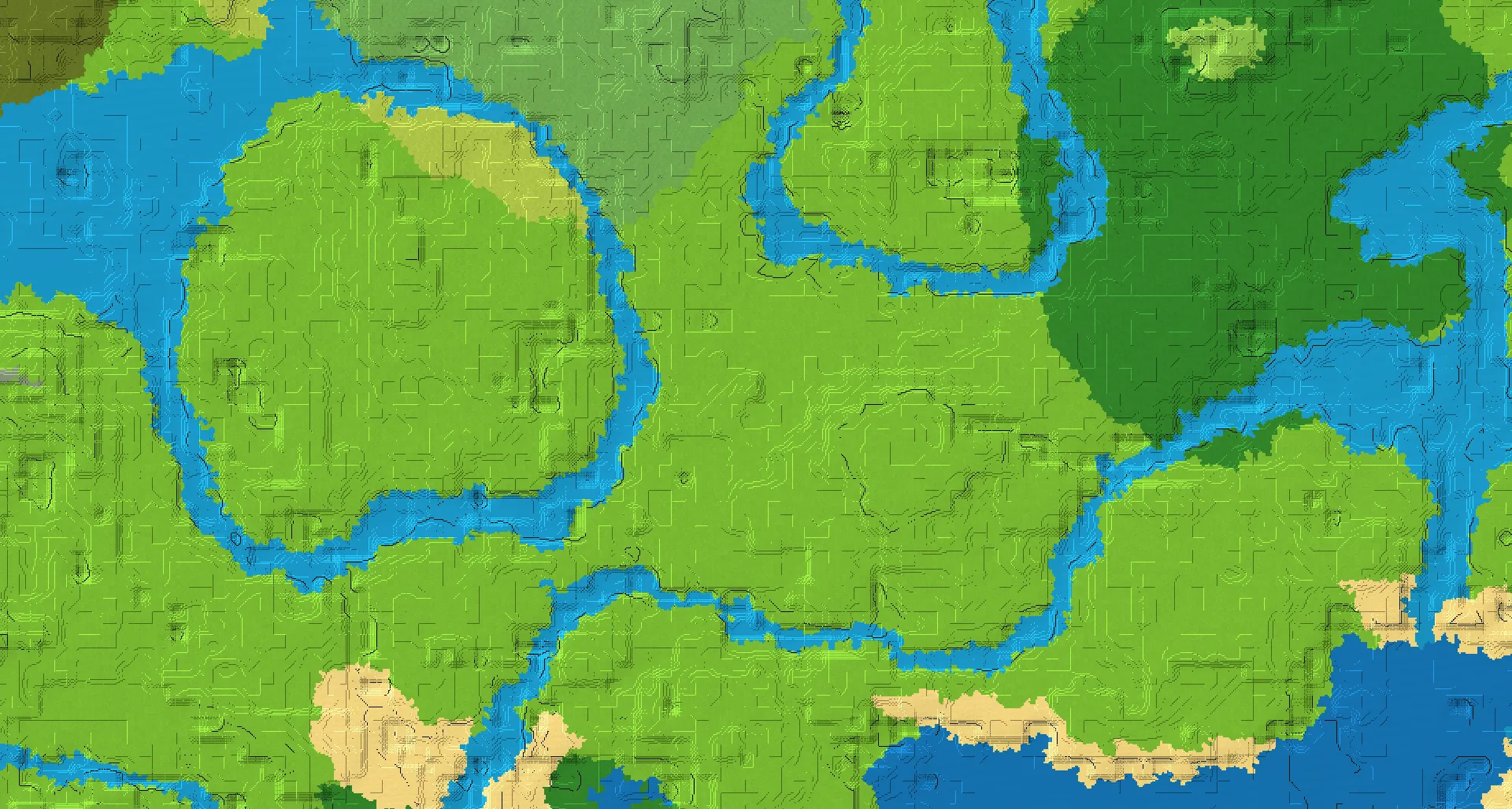 Seed map — Plains village one and Plains village two at 0, 0
