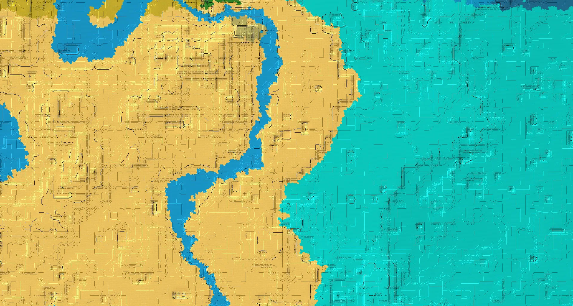 Seed map — Desert Start with Ruined Portal at -32, -80 (Seed 1481741391020650546)